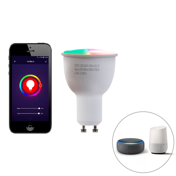 QAZQA Smart buitenwandlamp zwart IP44 incl. 2 wifi GU10 - Duo