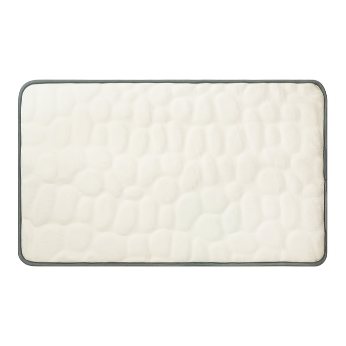 QUVIO Badmat met stenen patroon - 50 x 80 cm - Grijs