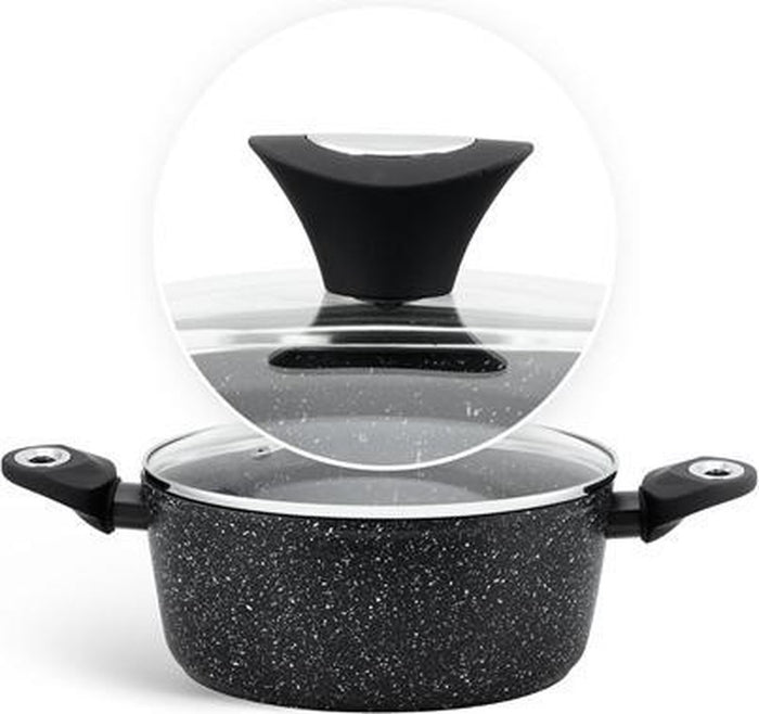 Edenberg Stonetec Line - 12-delige Luxe Pannenset van Gesmeed