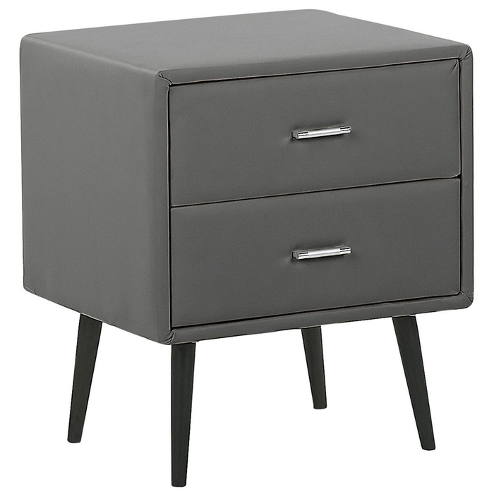 Beliani - ESSONNE - Slaapkamerset - Grijs - 180 x 200 cm - Kunstleer