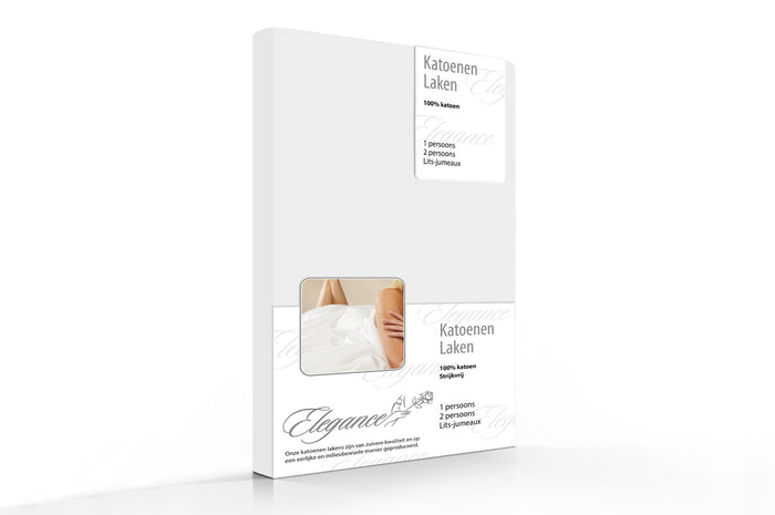 Elegance Laken Katoen Perkal wit
