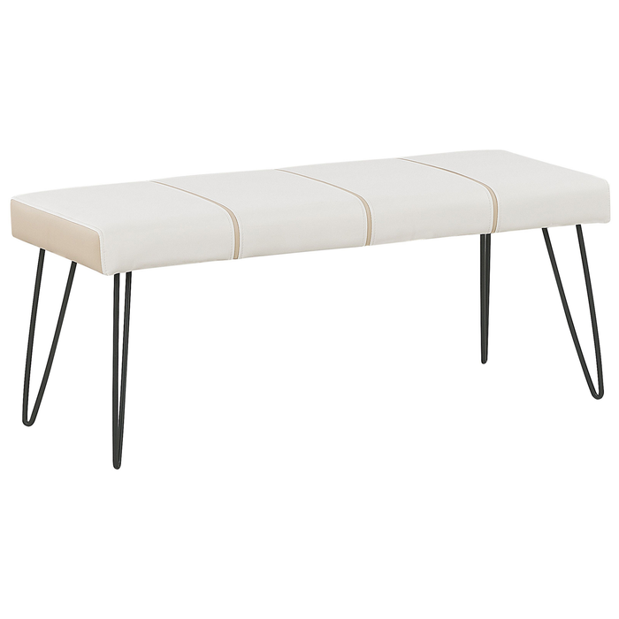 Beliani-BETIN-Slaapkamerset-Lichtbeige-180 x 200 cm-Kunstleer