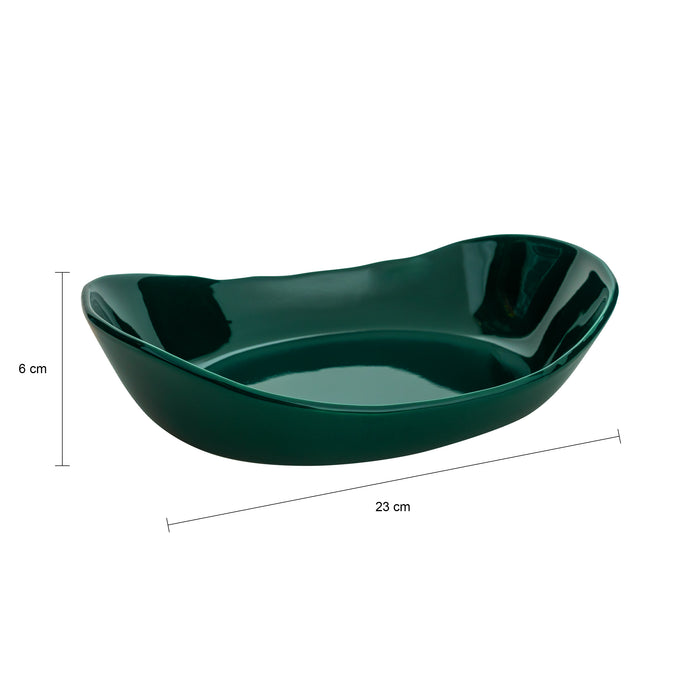 Krumble Serveerschaal - Set van 2 - Keramiek - Donkergroen