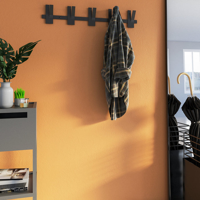 Gorillz Incision - Wandkapstok - 10 kapstokhaken - Zwart