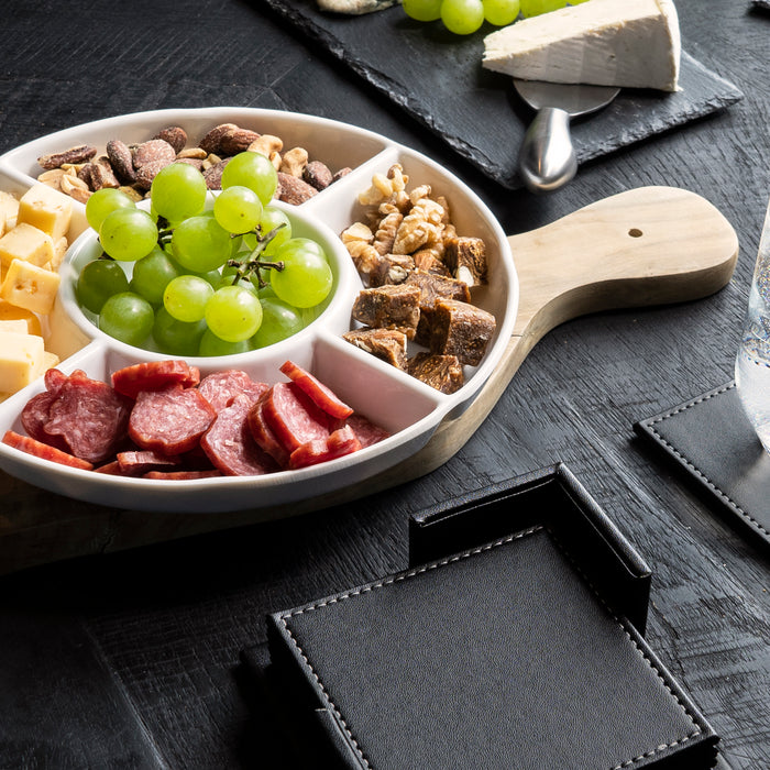 Krumble Tapasbord rond met 5 vakken - Wit