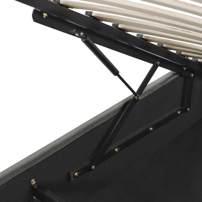 Beliani - DINAN - Kinderbed - Donkergrijs - 90 x 200 cm - Polyester