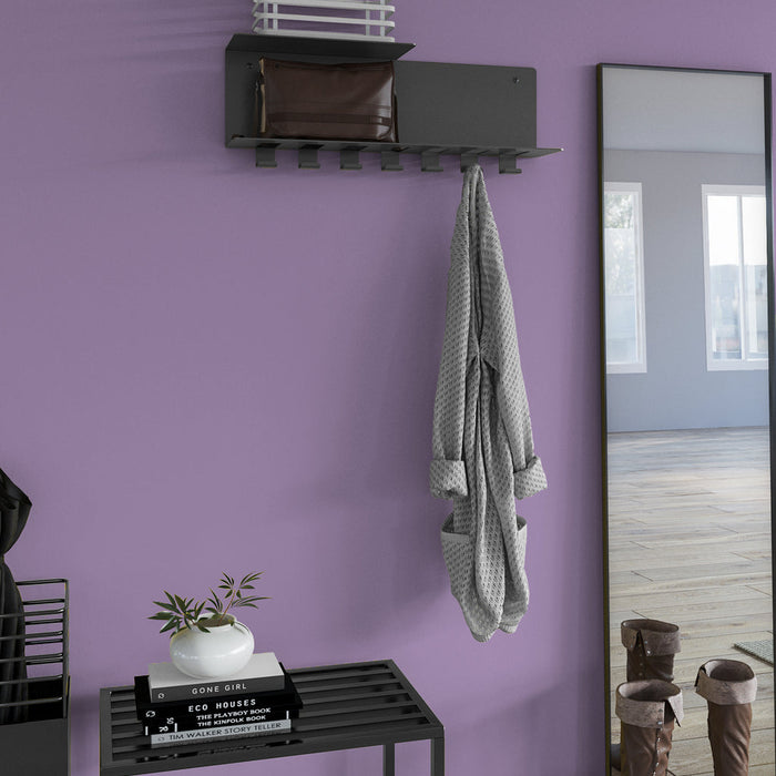 Gorillz Plenck - Wandkapstok met Hoedenplank - Kapstok - Zwart