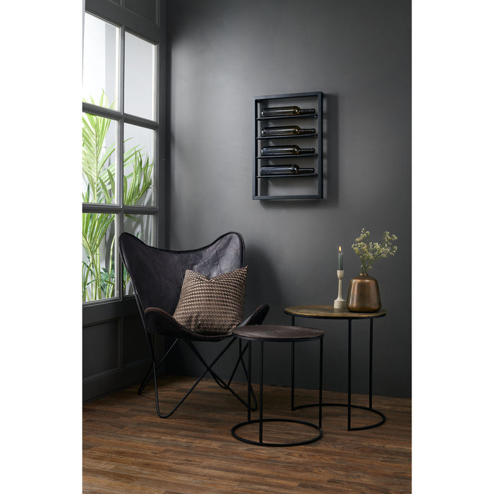 Light & Living Wijnrek Amore - Zwart - 4 Flessen