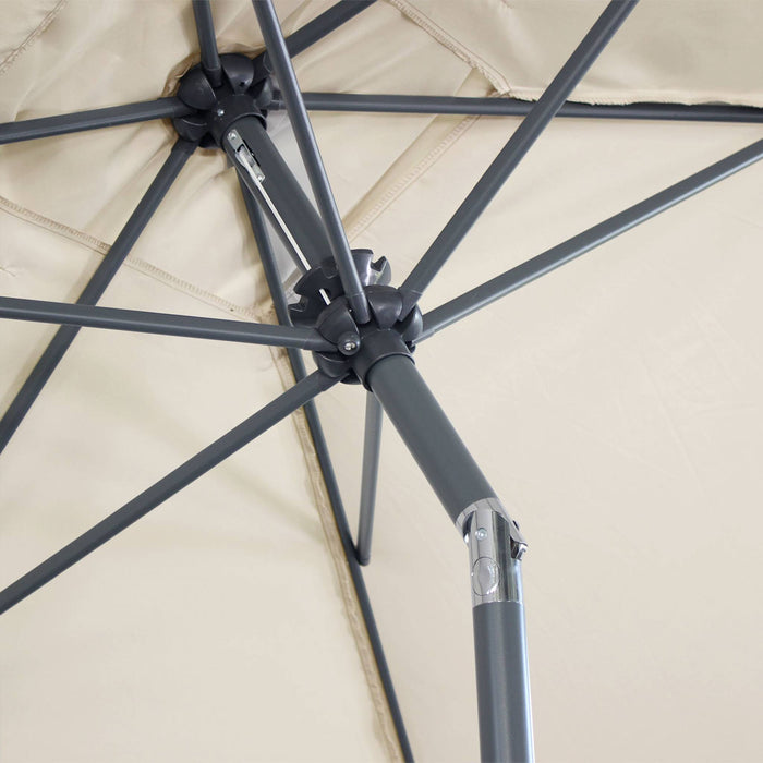 sweeek - Rechthoekige parasol 2x3m met centrale mast