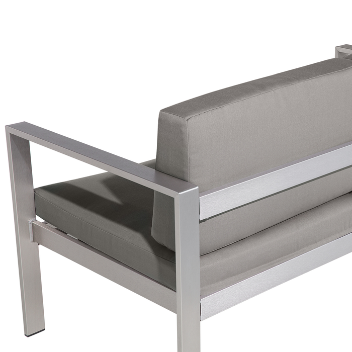 Beliani - SALERNO - Tuinbank - Donkergrijs - Aluminium