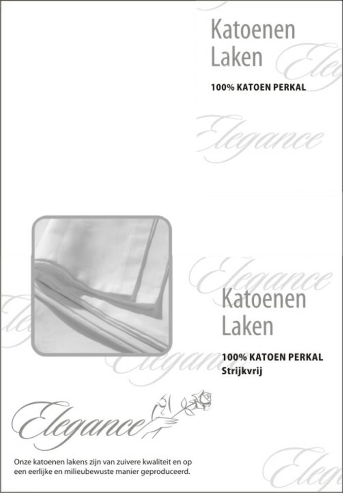 Elegance Laken Katoen Perkal wit