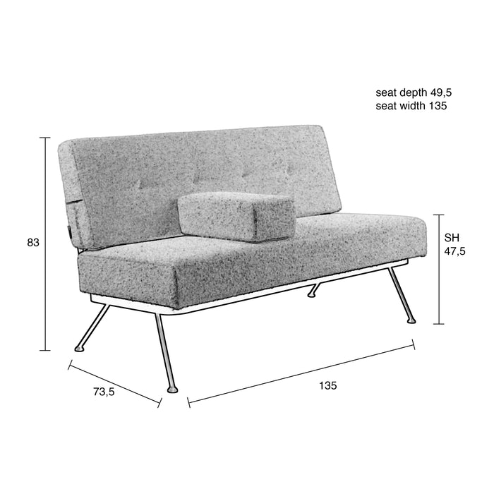 Zuiver Bowie 2-zitsbank