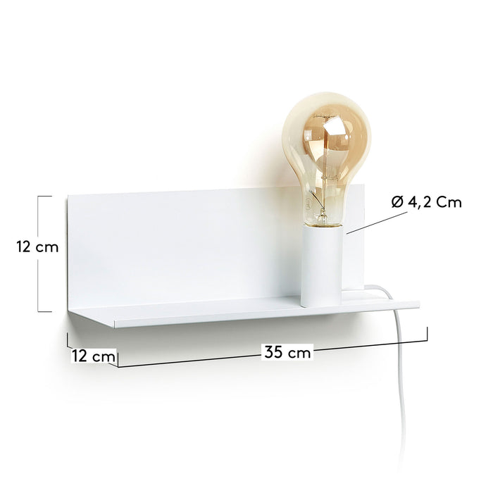 Kave Home - Hannah wandlamp 35 cm wit