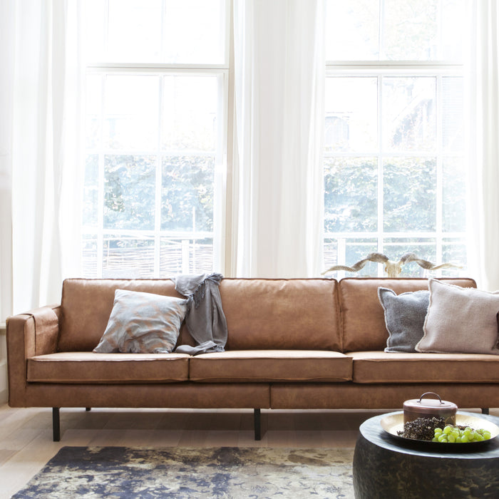 WOOOD Rodeo 3-zitsbank - Eco-leder - Cognac