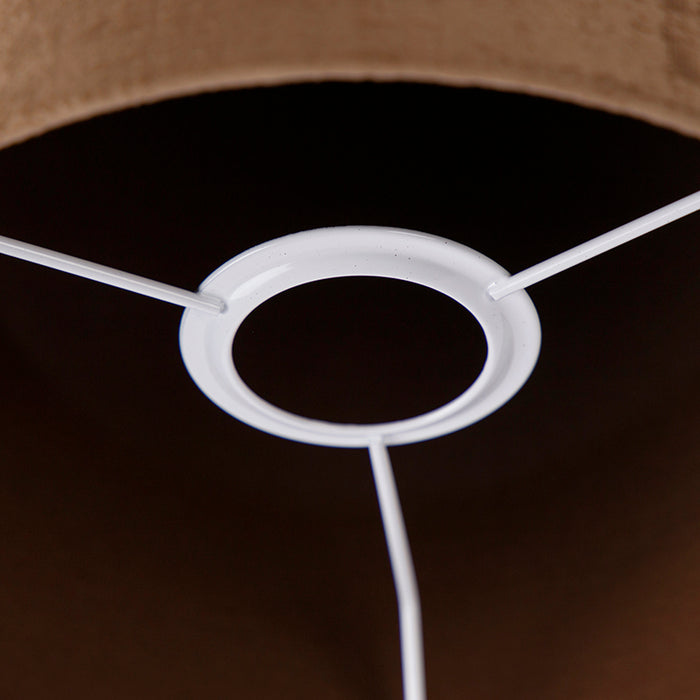 QAZQA Lampenkap transparant-cilinder-velours - Bruin - Klassiek | Anti