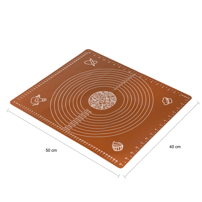 Krumble Siliconen bakmat met eenheden vierkant - Bruin
