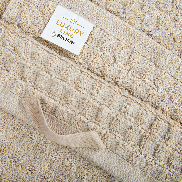 Beliani - ATAI - Handdoek set 9 - Beige - Katoen