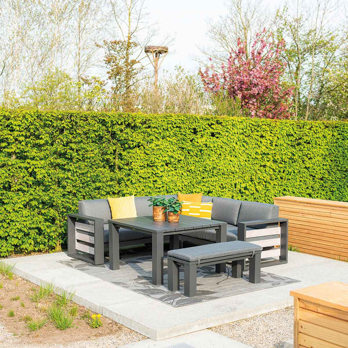 Garden Impressions Nika sportbank 115,5 x 43 cm - donker grijs