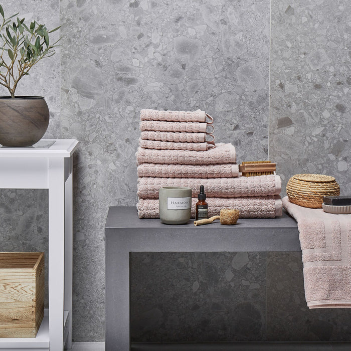 Beliani - ATAI - Handdoek set - Roze - Katoen