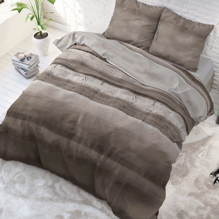 Sleeptime Dekbedovertrek Marcus Taupe-140x200|220