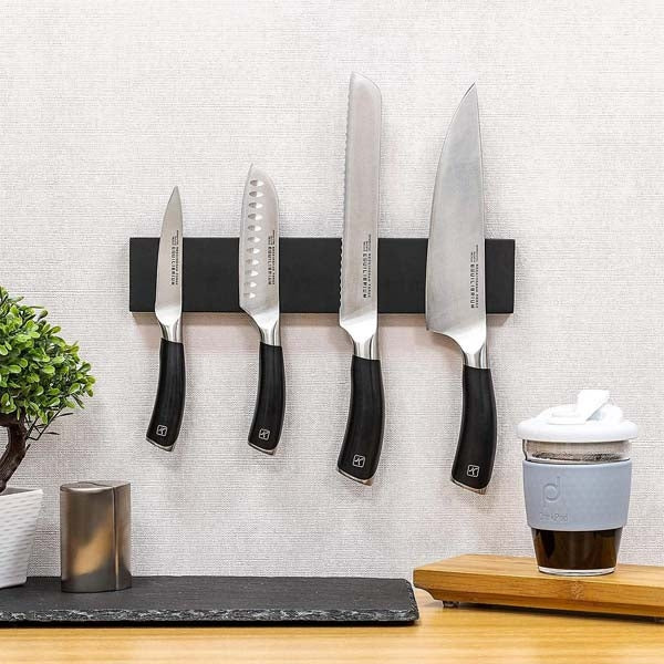 Magnetisch Messenrek, 45cm - Kersenhout, Zwart - Rockingham Forge