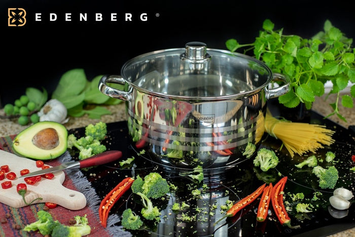 Edenberg Classic Line - Kookpan met Deksel - RVS - Ø 36 cm - 20.3L