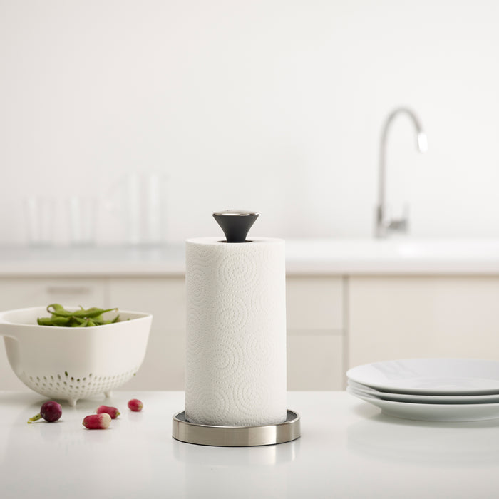 Joseph Joseph Push&Tear Keukenrolhouder - Zwart