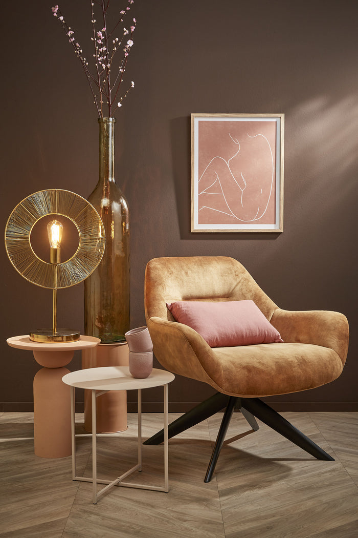 Mica Decorations Rioja Glazen Fles - H100 x Ø21 cm - Oker