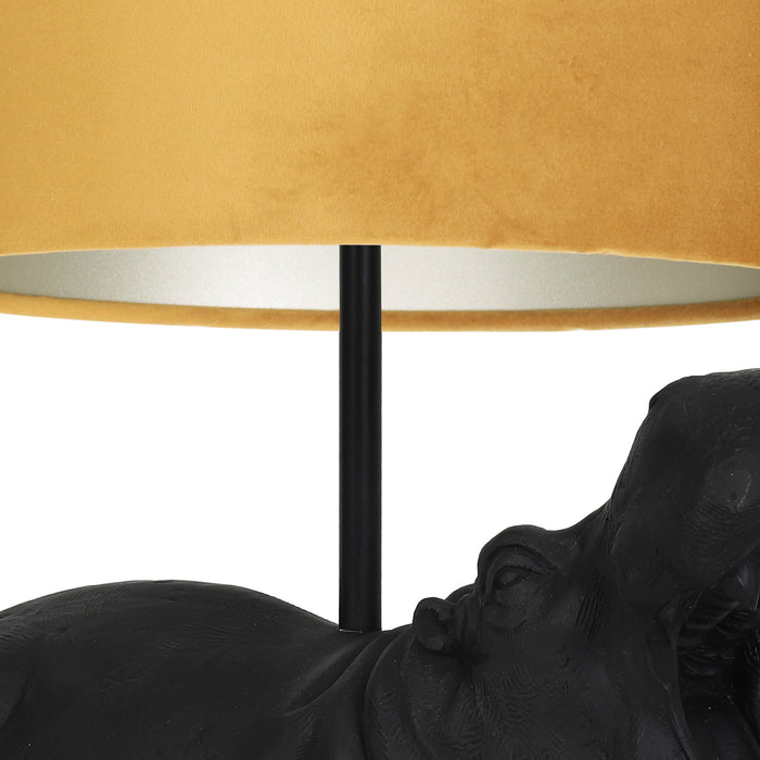 Light & Living Hippo Tafellamp Zwart|Geel