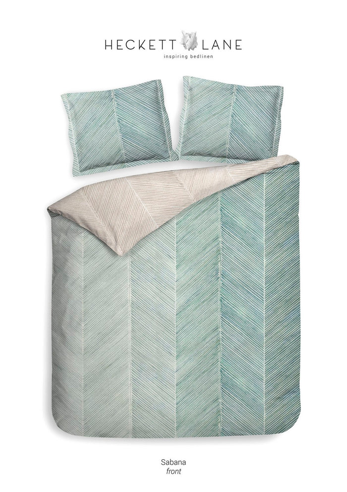 Heckett Lane Dekbedovertrek Katoen Satijn Sabana - urban blue