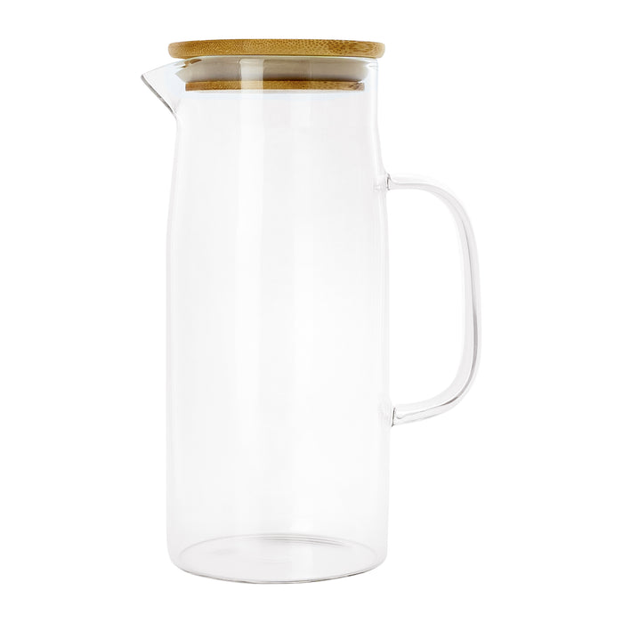 Krumble Karaf met handvat en houten deksel - 1 L - Glas