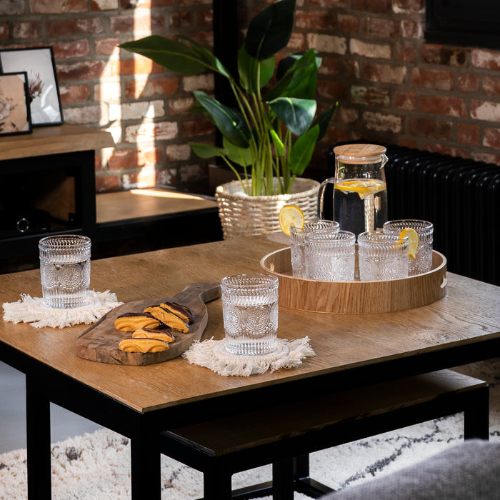 Krumble Karaf met handvat en houten deksel - 1 L - Glas