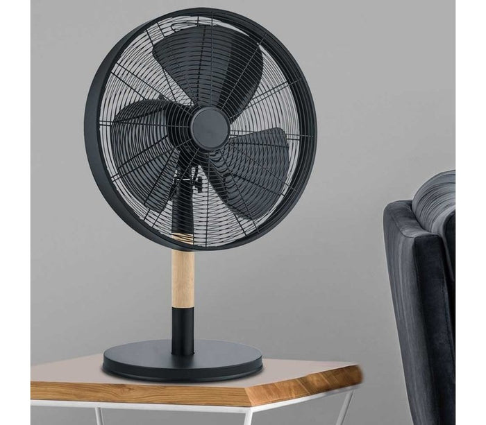 Reality Leuchten Staande Ventilator Viking Black 35cm