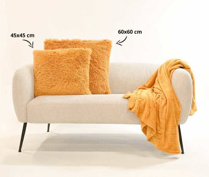 Dutch Decor sierkussen Fluffy - 60x60 cm Golden Glow