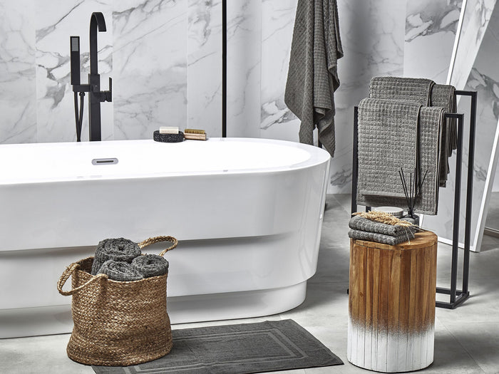 Beliani - ATAI - Handdoek set van 11 - Grijs - Katoen