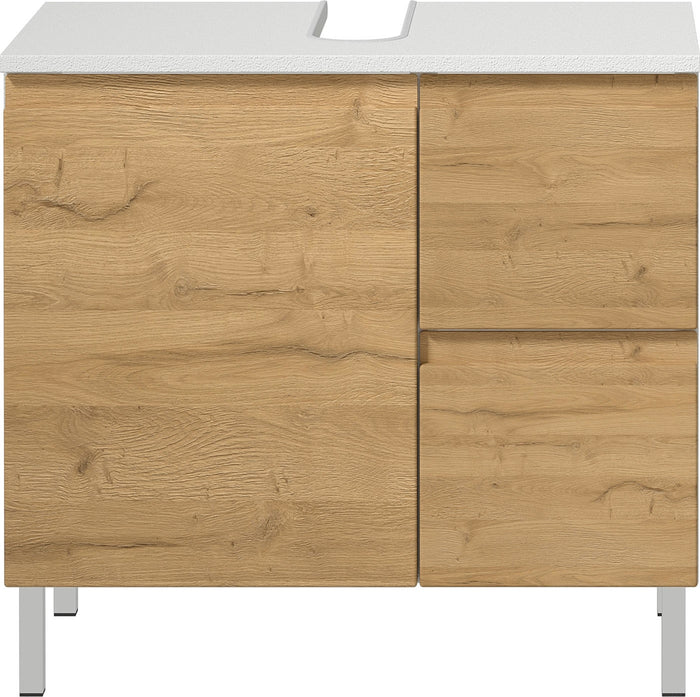 Germania Torrance Wastafelonderkast 60 cm Wit | Eiken