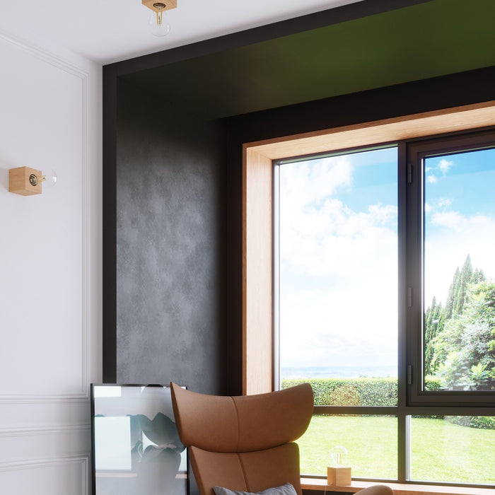 Sollux Plafondlamp Ariz hout