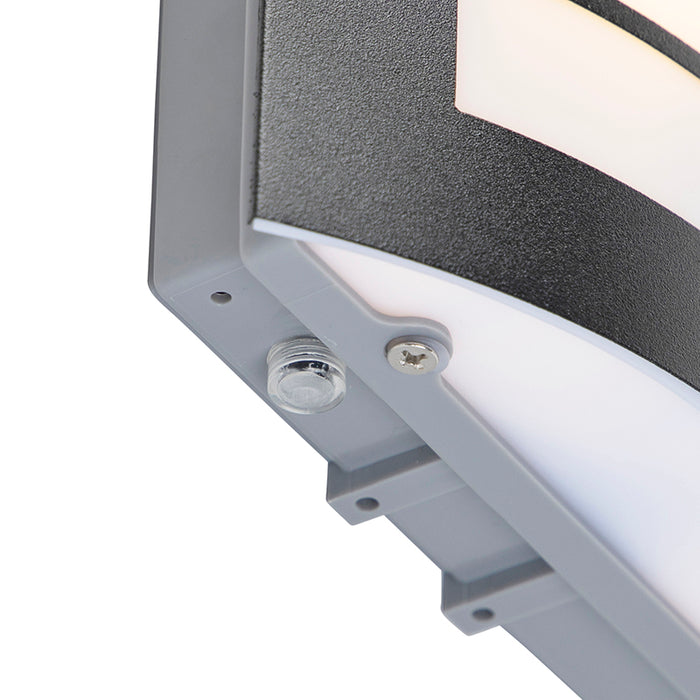 QAZQA Buiten wandlamp zwart IP44 met schemersensor - Miro