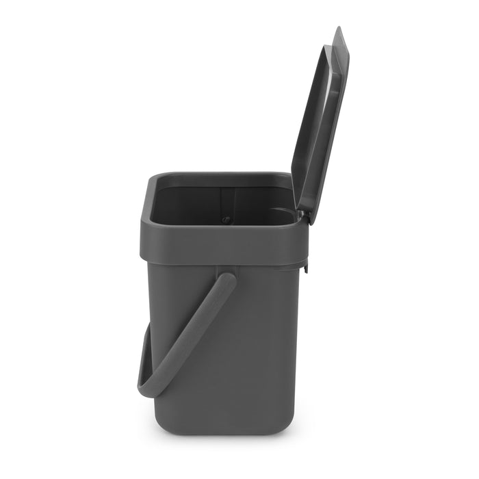 Brabantia Sort & Go Afvalemmer 3 L - Donkergrijs