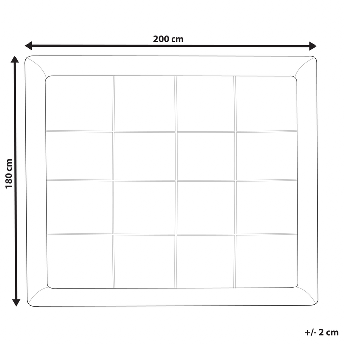 Beliani - MULHACEN - Matrastopper - Wit 180 x 200 cm - Japara katoen