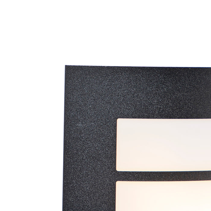 QAZQA Buiten wandlamp zwart IP44 met bewegingssensor - Miro