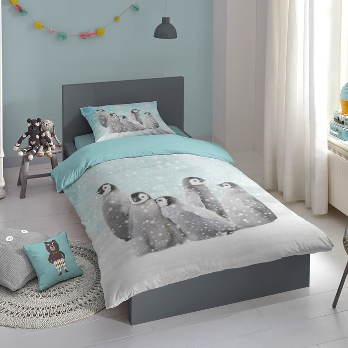 Good Morning Pengu dekbedovertrek 140 x 200 cm
