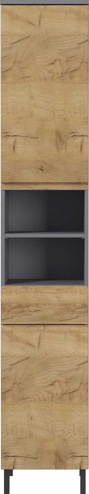 Germania Salinas Badkamerkast Hoog Grafiet | Eiken