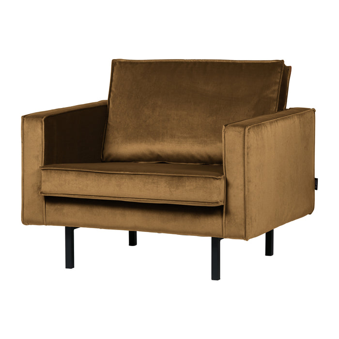 WOOOD Rodeo Fauteuil - Velvet - Honinggeel