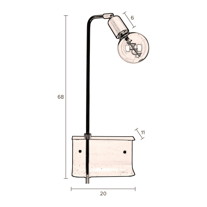 Dutchbone Shaw Wandlamp