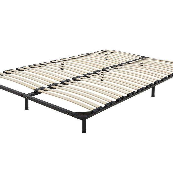 Beliani-BASIC -Vrijstaande lattenbodem-Zwart-140 x 200 cm-Staal