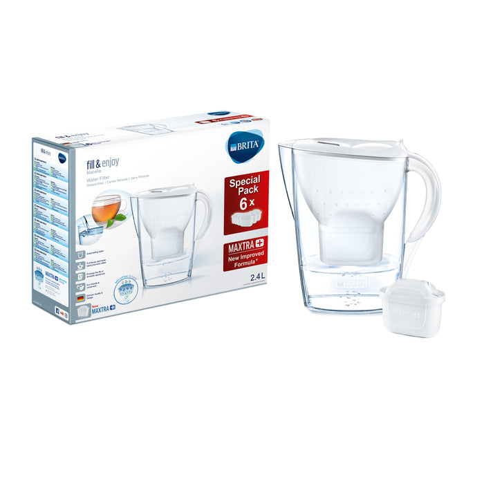 BRITA Fill & Enjoy Marella Cool Waterfilterkan 2,4 L + 6 filters