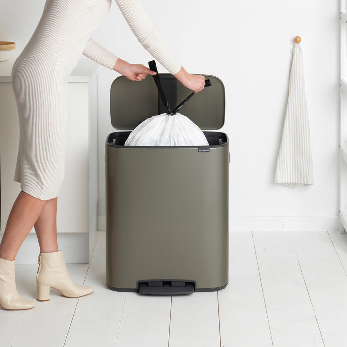 Brabantia Bo Pedaalemmer 60 Liter - Platinum