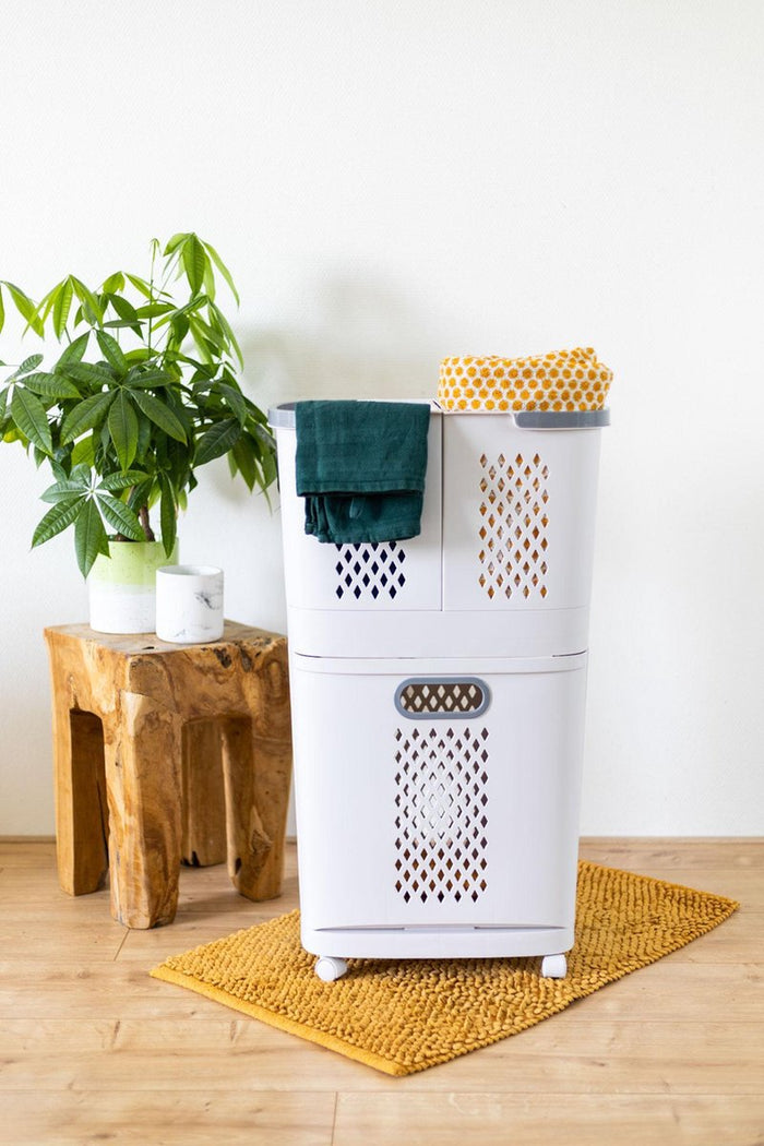 Sens Design Wassorteerder 3 vakken op wieltjes - 60L