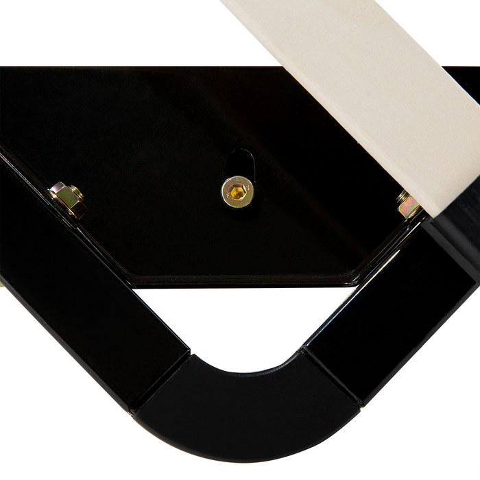 Beliani-BASIC -Vrijstaande lattenbodem-Zwart-160 x 200 cm-Staal